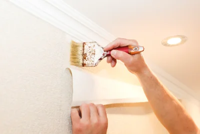 Pose de papier peint à Ban-de-Sapt — revêtements muraux et toiles de verre